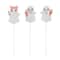 Glitzhome; Glitzhome® 23.75" Halloween Metal Pink Ghosts Yard Stake, Set of 3; Category:Halloween Yardstakes; Image:2